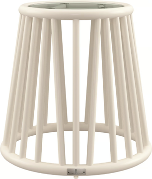 KYOTO ALU - Round glass and aluminium garden side table by JANUS et Cie - view 3